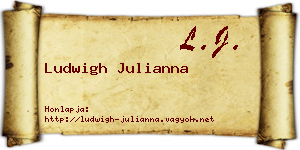 Ludwigh Julianna névjegykártya
